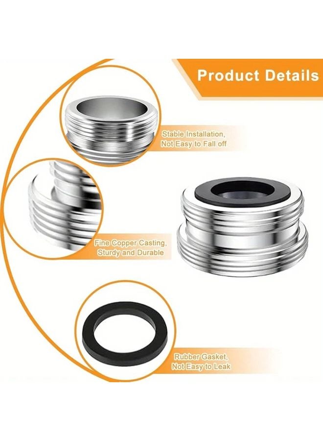 7Pcs Copper Faucet Adapter Set Garden Hose Thread Connector Water Flow Control - Image 4