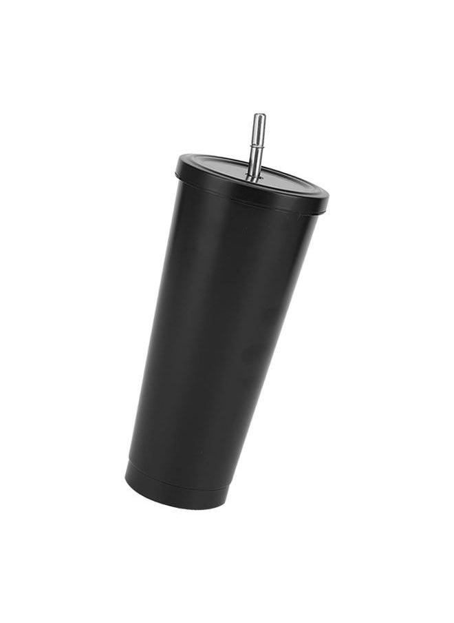 Thoraya - Coffee Cup 750ml Travel Mug Insulated Stainless Steel with Lid and Straw Hot and Cold for Coffee Drinks Travel Home Camping Office Black - Image 1