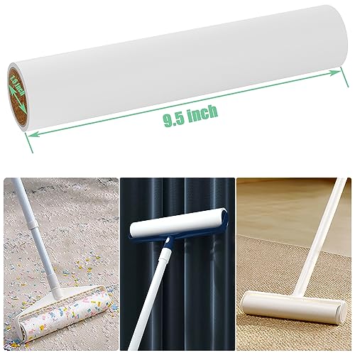 MINGRACE 95 inch Lint Roller Refills Only Fit for 9494595 inch Large Lint Rollers for Floor Carpet Couch Extra Sticky Pet Hair Lint Roller Refill 5 Pack Total 300 Sheets 95 Wide - Image 3