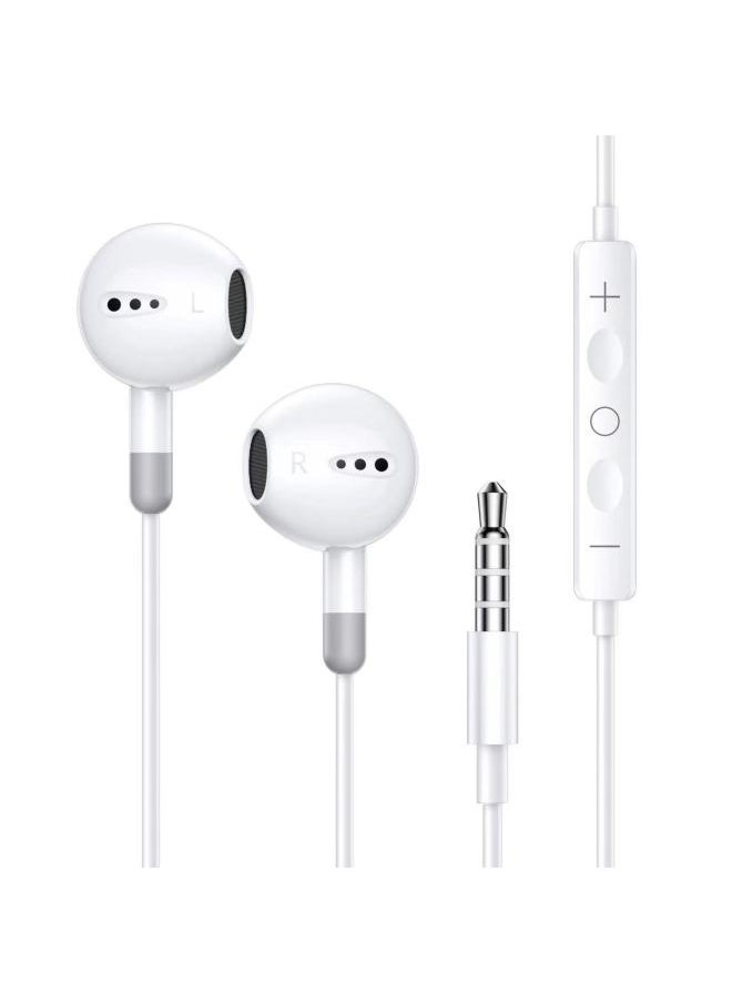 Generic In-ear Wired Headset Wire Control With Lightning HD HiFi Sound Quality Stereo Typec Digital Mobile Phone Headset-Color:White 3.5 Round Hole-bag  - Image 1