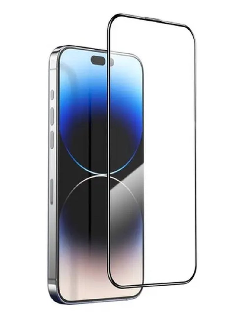 GREEN LION iPhone 15 Pro Screen Protector 3D Silicone Plus High-Definition Edge Glass / Anti Scratch / Anti Fingerprint / Grease Resistance / Crystal Clear / Highly Responsive / Bubble Free - Black Edge/Clear - Image 1