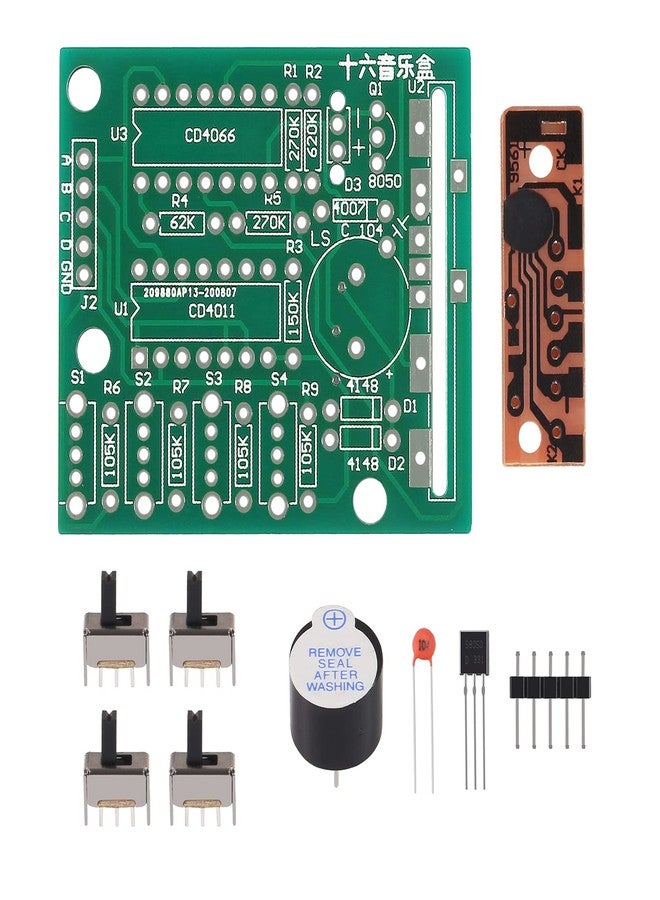 ACEIRMC DIY Electronic 16 Music Sound Box DIY Kit Module Practice Learning Kits for Arduino (Green) - Image 4