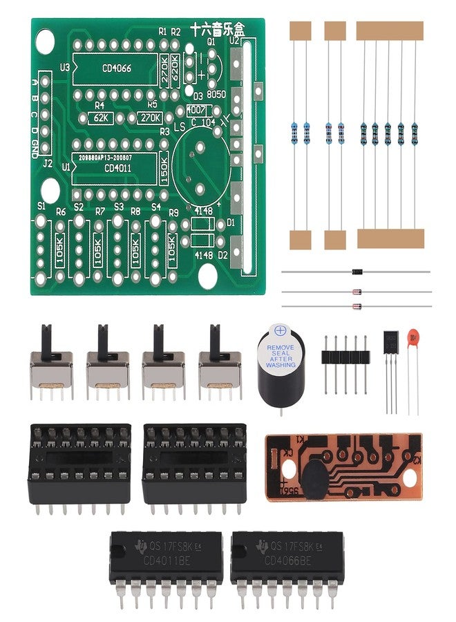 ACEIRMC DIY Electronic 16 Music Sound Box DIY Kit Module Practice Learning Kits for Arduino (Green) - Image 1