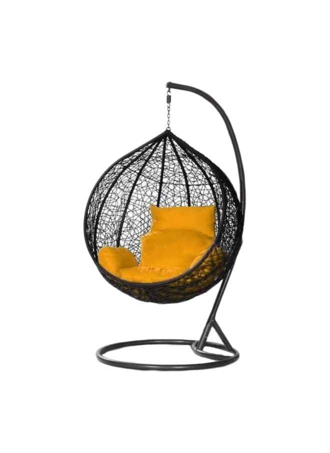 Sampa Rattan Sampa Rattan Single-Seat Swing – A Touch of Artistry for Your Garden or Patio.  - Image 1