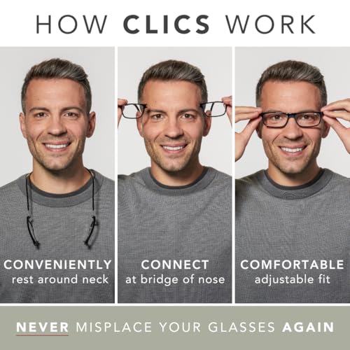 Clic Magnetic Reading Glasses for Men or Women, Computer Readers, Original (S-M, Tortoise, 1.25 Magnification) - Image 3