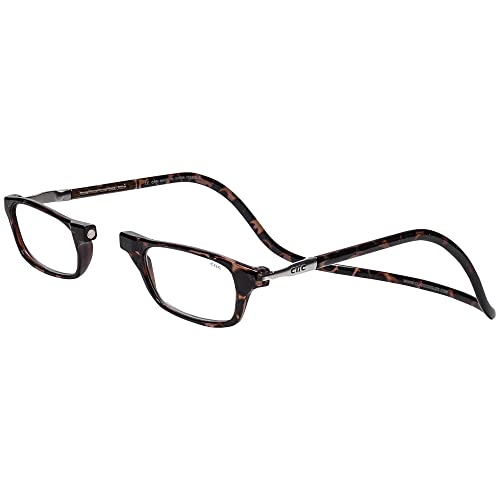 Clic Magnetic Reading Glasses for Men or Women, Computer Readers, Original (S-M, Tortoise, 1.25 Magnification) - Image 1