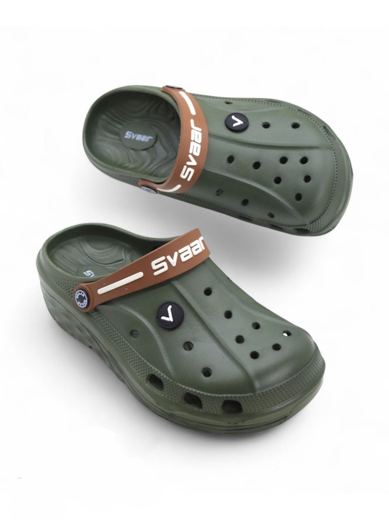 SVAAR صنادل سفار الكاجوال للرجال من EVA الناعمة والمرنة والمضادة للانزلاق مع حزام خلفي - Image 1