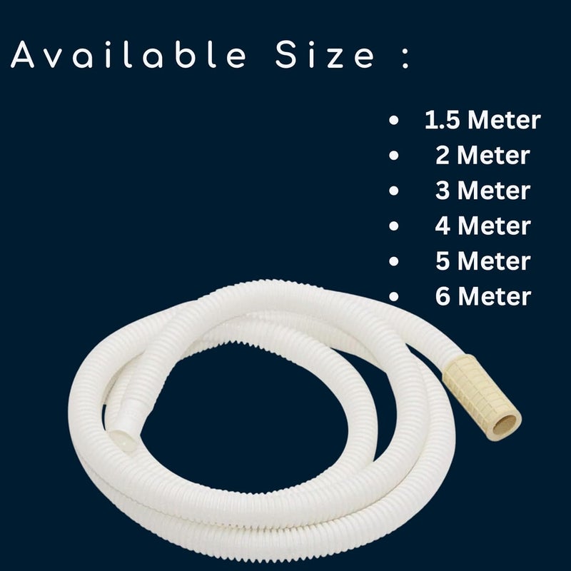 NEW WARE NEW WARE PVC Flexible Hose Washing Machine Semi Inlet Pipe for Semi Automatic Washing Machine Inlet Pipe White Pack of 1 5 Meter - Image 5