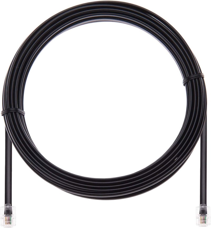 SPYTEK 1 Meter Telephone Landline Extension Cord Cable Landline Wire with Standard RJ-11 Plugs, High-Speed Internet Modem Cable (1 Meter)(BLACK COLOR) - Image 3