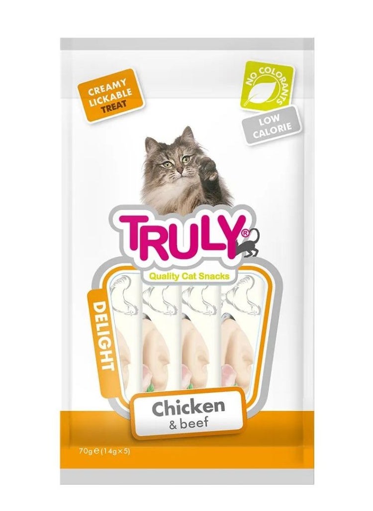 Wanpy - Trully Creamy Lickable Treats - chicken & beef 12X70g - Image 1