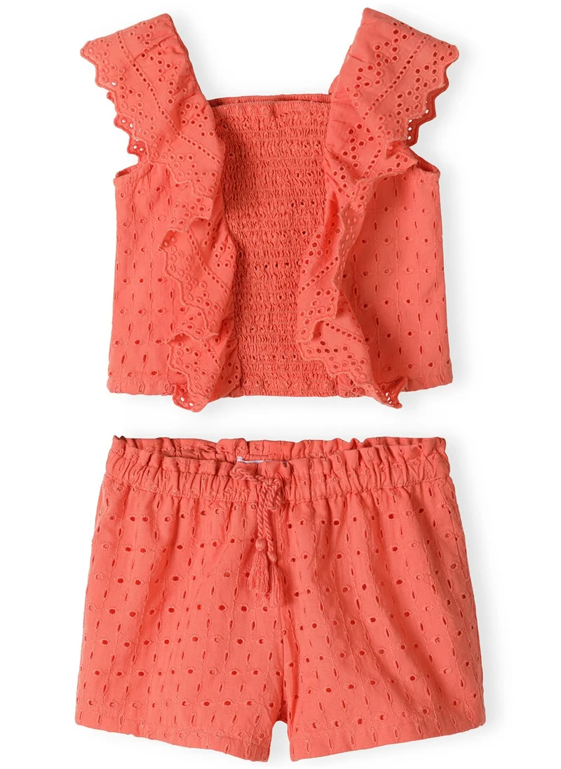 مينوتي Kids Broidiere Anglais Top And Short Set