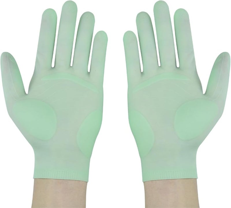 Reusable Green Silicone Gloves Waterproof Finger Protectors For DIY Jewelry Making Crafts Work - Image 1
