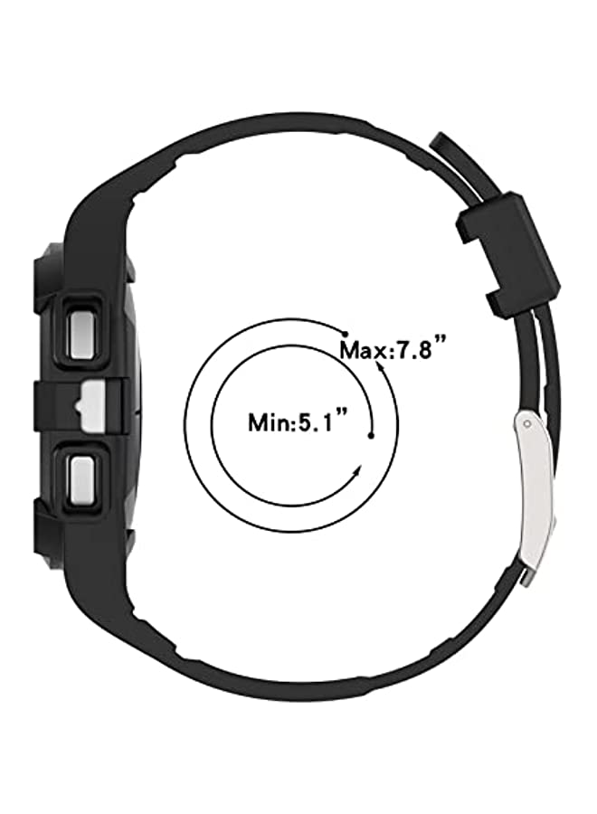 HuHa HuHa Band For Samsung Galaxy Watch 44MM Silicone Integrated Watch Band Coffee Color  - Image 5