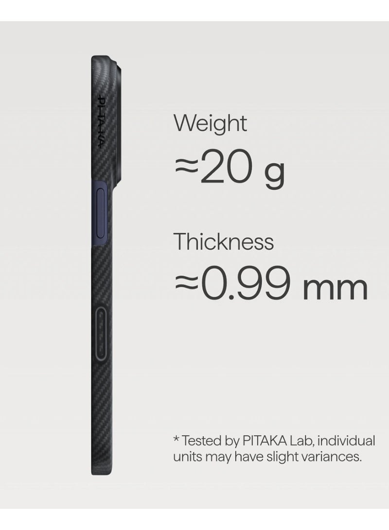 بيتاكا جراب بيتاكا فائق النحافة لهاتف iPhone 17 Pro - أسود/رمادي - Image 3
