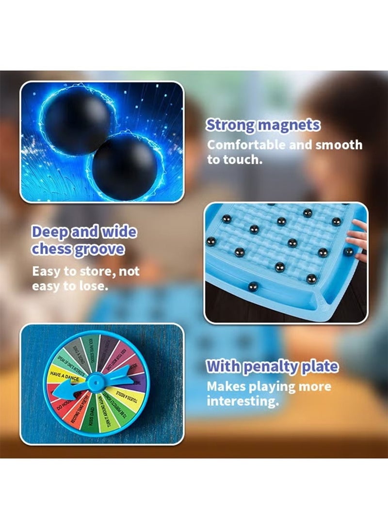 جمال لعبة شطرنج مغناطيسية مع 30 قطعة وعجلة التحدي، لعبة مغناطيسية تفاعلية متعددة اللاعبين، لعبة عائلية ولعبة حفلات للأطفال والكبار - Image 3