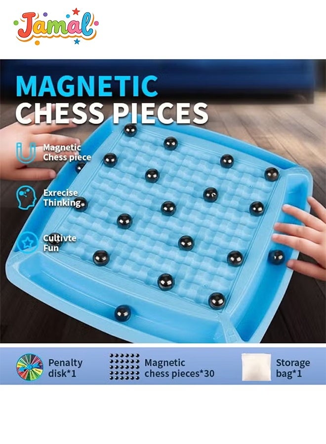 Jamal Magnetic Chess Game with 30 Pieces & Dare Wheel, Multiplayer Interactive Magnet Game, Family Game Party Game for Children and Adults - Image 2