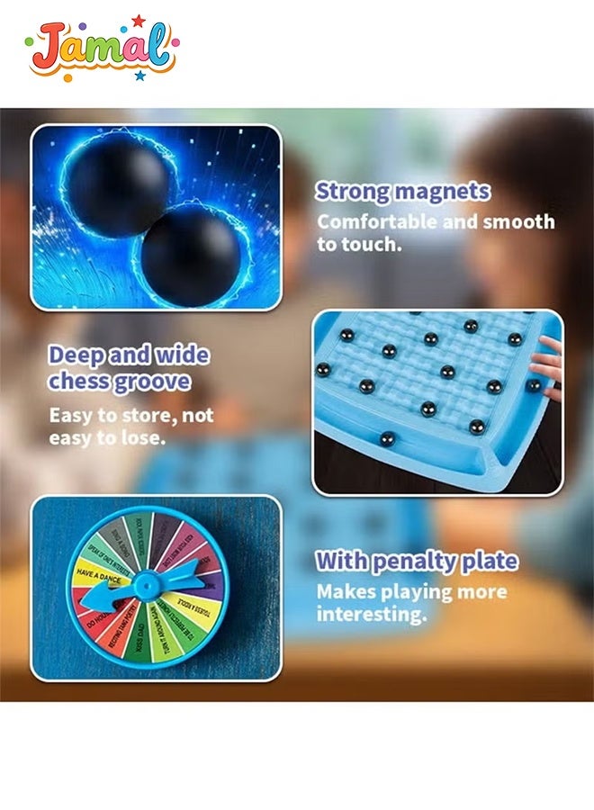 Jamal Magnetic Chess Game with 30 Pieces & Dare Wheel, Multiplayer Interactive Magnet Game, Family Game Party Game for Children and Adults - Image 3