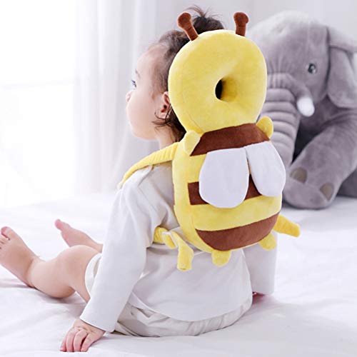Feidoog Baby Head Protector Cushion Backpack with 3 Knee Pads for Walking & Crawling,Bee - Image 4
