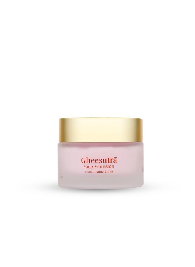 Shankara Gheesutrā Face Emulsion Desi Ghee Face Moisturizer Cream For Even Skin Glow, 100 Times Washed Ghee- 50 ml - Image 1