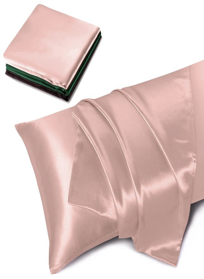 Treely Satin Pillow Covers 20x48 Inches,Silky Satin Body Pillow Pillowcase Protect Hair and Skin,Slip Long Pillow Cases with Envelope Closure, Champagne - Image 1