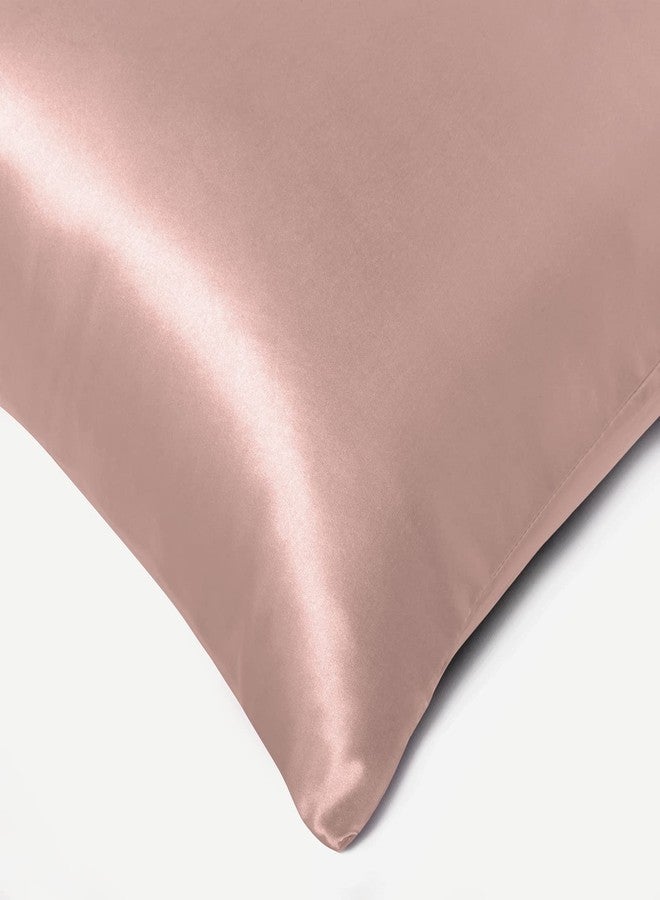 Treely Satin Pillow Covers 20x48 Inches,Silky Satin Body Pillow Pillowcase Protect Hair and Skin,Slip Long Pillow Cases with Envelope Closure, Champagne - Image 3
