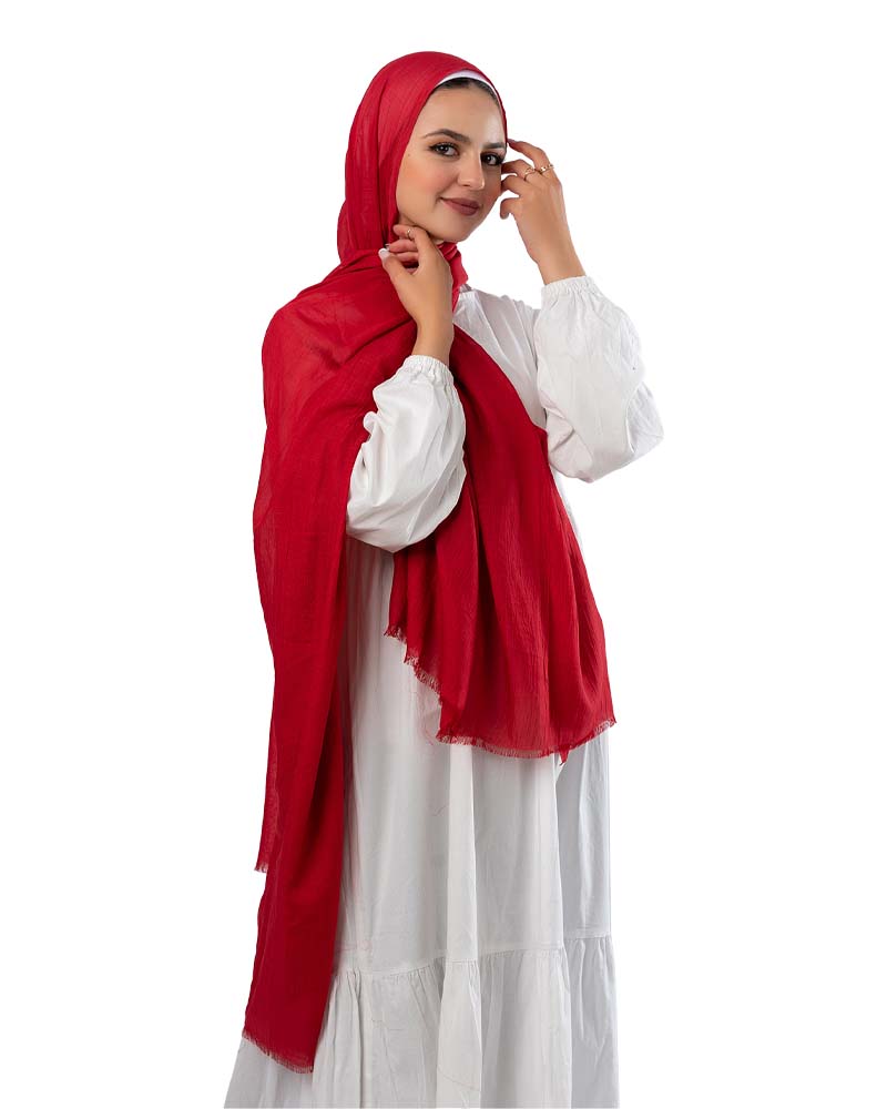 كايان طرحة سادة خفيف قطن بتصميم مميز - متعدد الألوان - Image 2