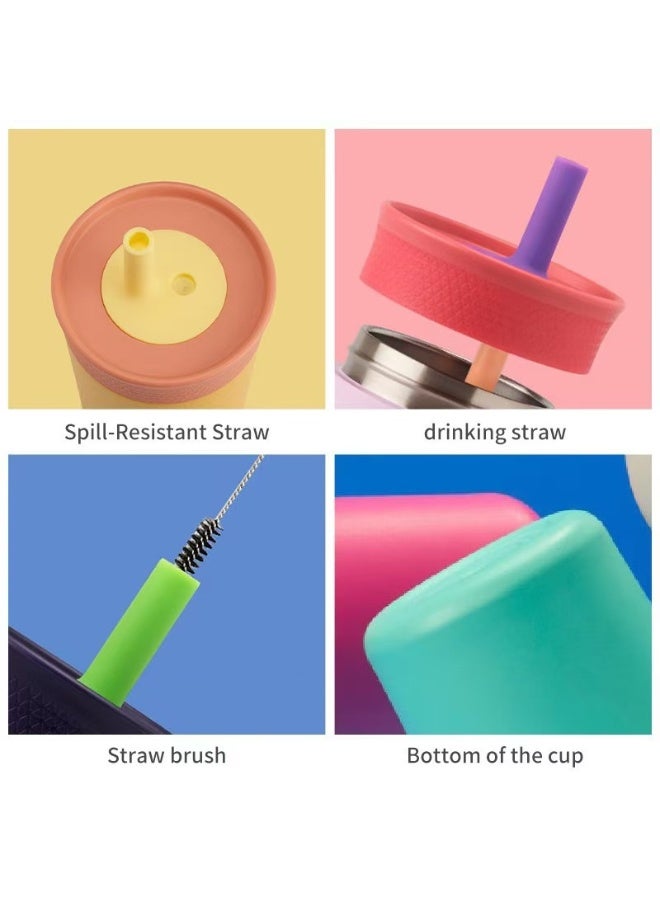 Kawkab Kids Mini Insulated Mug - 304 Stainless Steel Insulated Mug with Silicone Straw for 3 years and up - Image 5