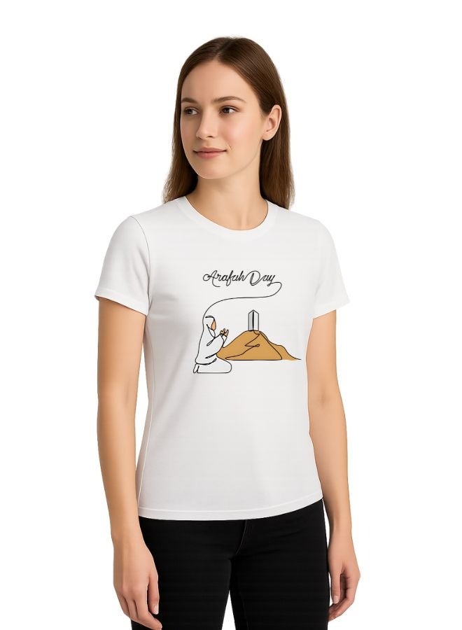 PRINTSHOP4ME Arafah Day Special Women’s Cotton T-Shirt–Premium Quality Round Neck Short Sleeve Islamic T-Shirt For Women | Soft Breathable Fabric | Comfortable Daily Wear  - Image 2