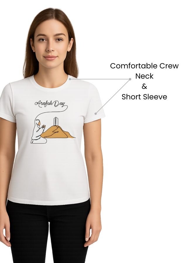 PRINTSHOP4ME Arafah Day Special Women’s Cotton T-Shirt–Premium Quality Round Neck Short Sleeve Islamic T-Shirt For Women | Soft Breathable Fabric | Comfortable Daily Wear  - Image 5
