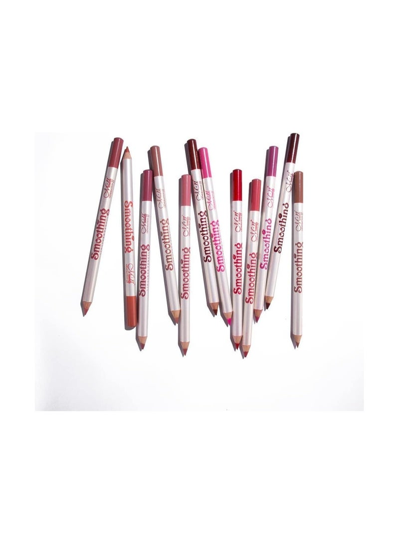 Mn Smoothing 12 Piece Lip Liner Pencil Set - Image 1