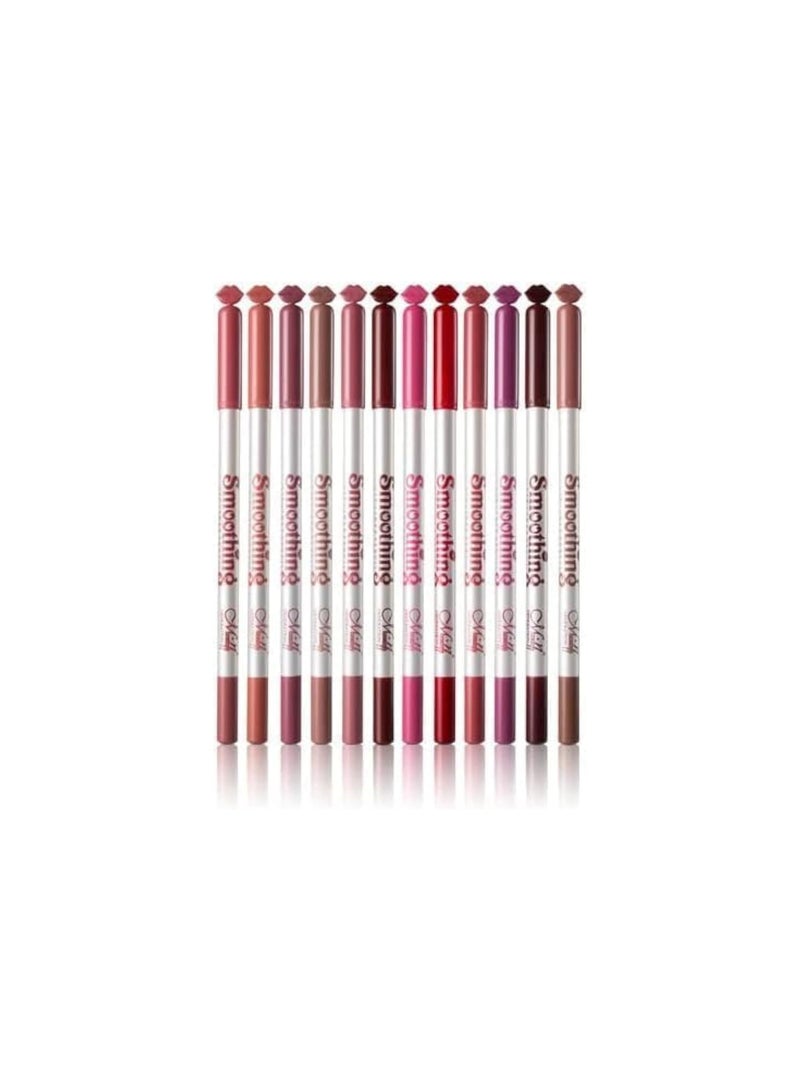 Mn Smoothing 12 Piece Lip Liner Pencil Set - Image 4