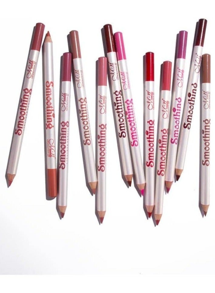 Menow Smoothing 12 Piece Lip Liner Pencil Set - Image 1