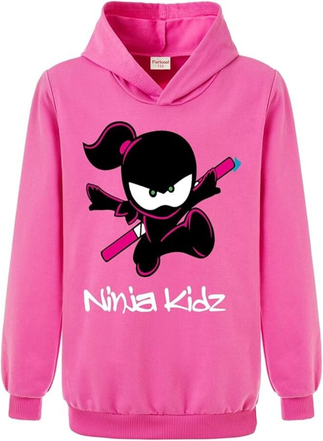 Forlcool Forlcool Ninja Kidz Merch Girls and Boys Printed Sweatshirt Hoodie Kids Casual Jumper Top  - Image 1