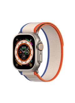 Suitable For AppleWatch Nylon Woven For Apple Watch Band IWatch8 Wild Trail Loop Watch Band Universal-Color:42/44/45/46/49mm (10th Generation) Orange/beige