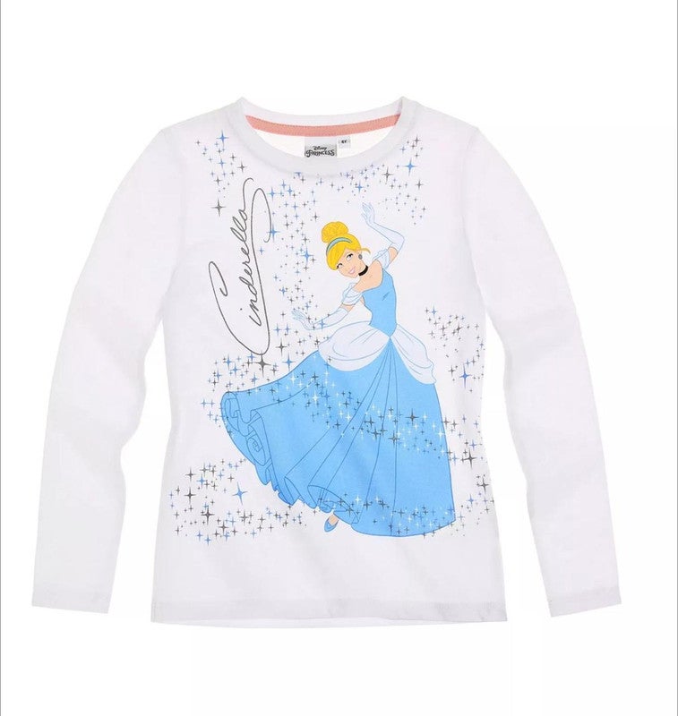 ديزني برنسيس تيشيرت أميرة ديزني سندريلا بأكمام طويلة من إنتاج كيدز تي في - Image 1