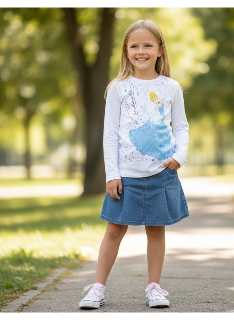 ديزني برنسيس تيشيرت أميرة ديزني سندريلا بأكمام طويلة من إنتاج كيدز تي في - Image 3