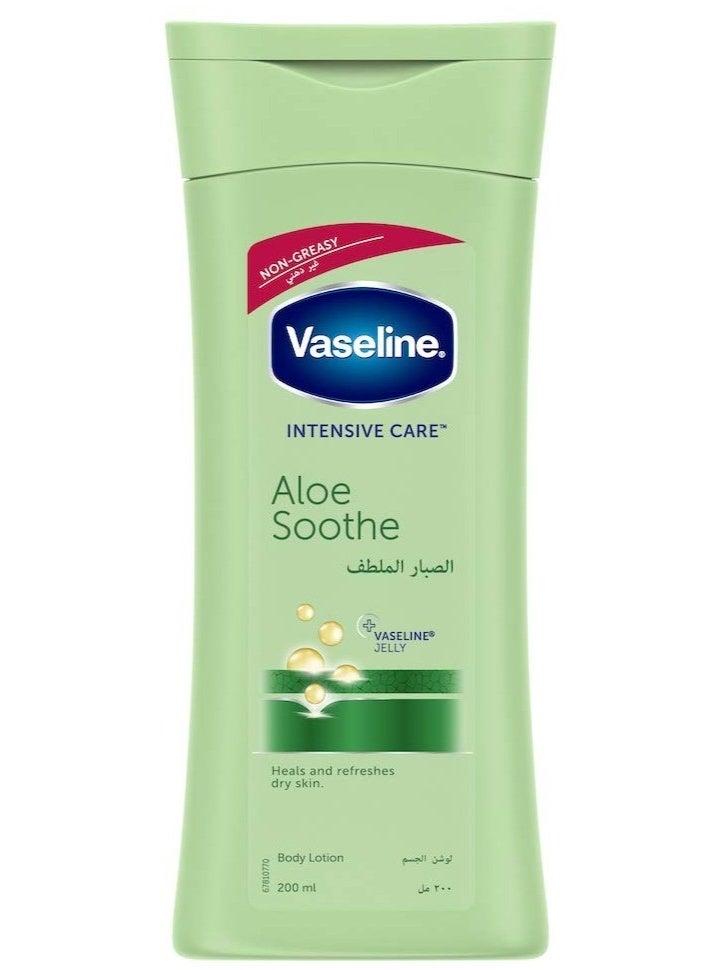 Vaseline 2Pcs Vaseline Intensive Care Aloe Soothe Body Lotion, 200Ml - Image 2