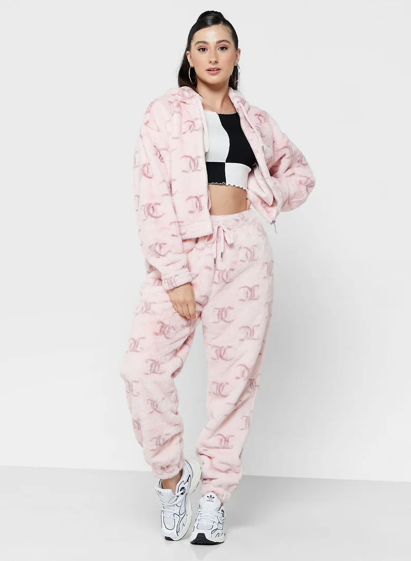 Juicy Couture Zipped Fur Detail Hoodie