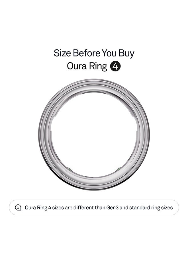 أورا Oura Ring 4 Silver - Size 8 Silver - Image 3