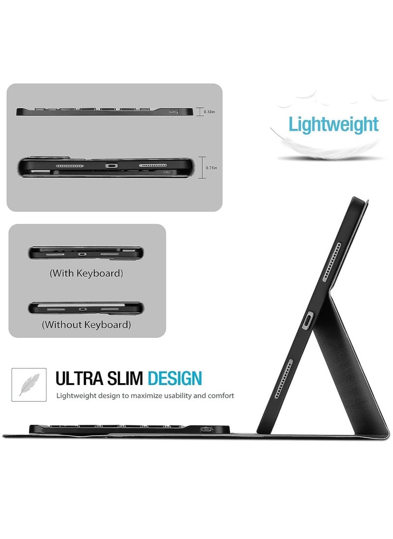 Generic Slim Smart Keyboard Case for iPad 10th Gen 10.9” (2022) – Detachable Wireless Bluetooth Keyboard with Pencil Holder – Protective Slim Cover Case in Black – Compatible with iPad 10 2022 Model  - Image 4