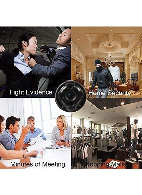 TECHNOVIEW TECHNOVIEW Indoor Spy Button Camera NightVision 1080p Ultra HD Audio Video Recording Wireless Hidden 4K Spy WiFi Network Camera Wide Angle Surveillance P2P IP Cam for Home Black  - Image 4