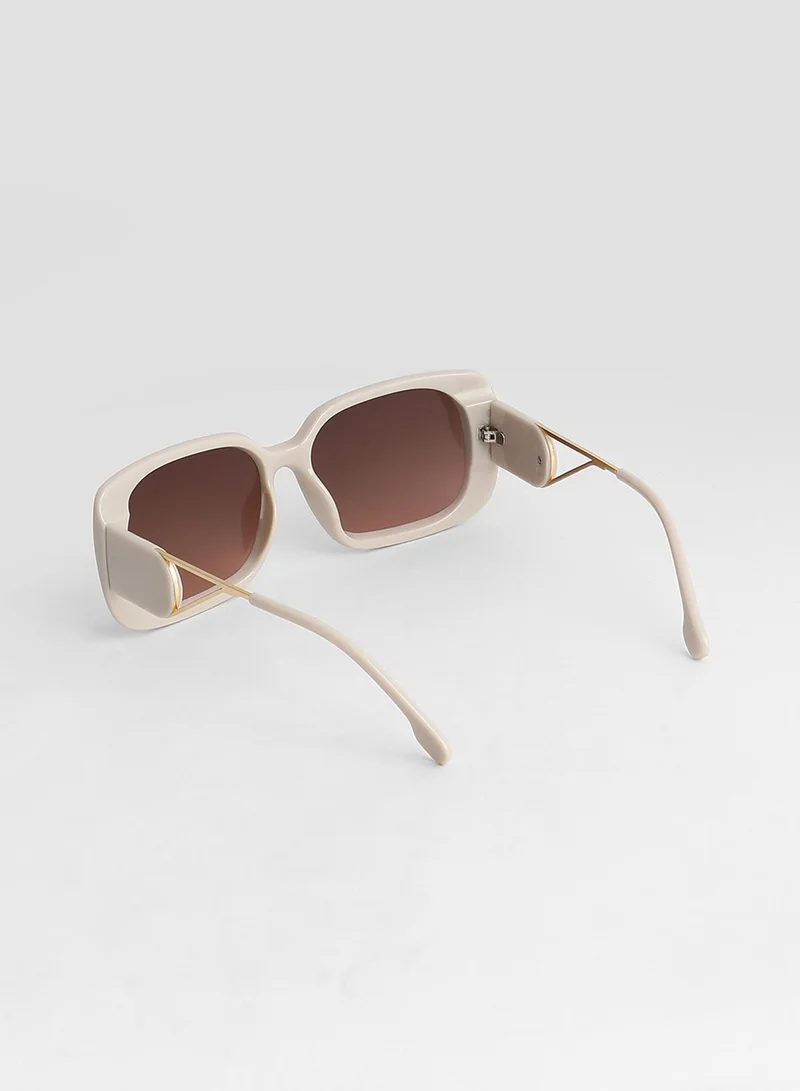 Haute Sauce Chunky Rectangular Sunglasses