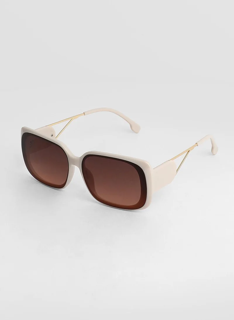 Haute Sauce Chunky Rectangular Sunglasses