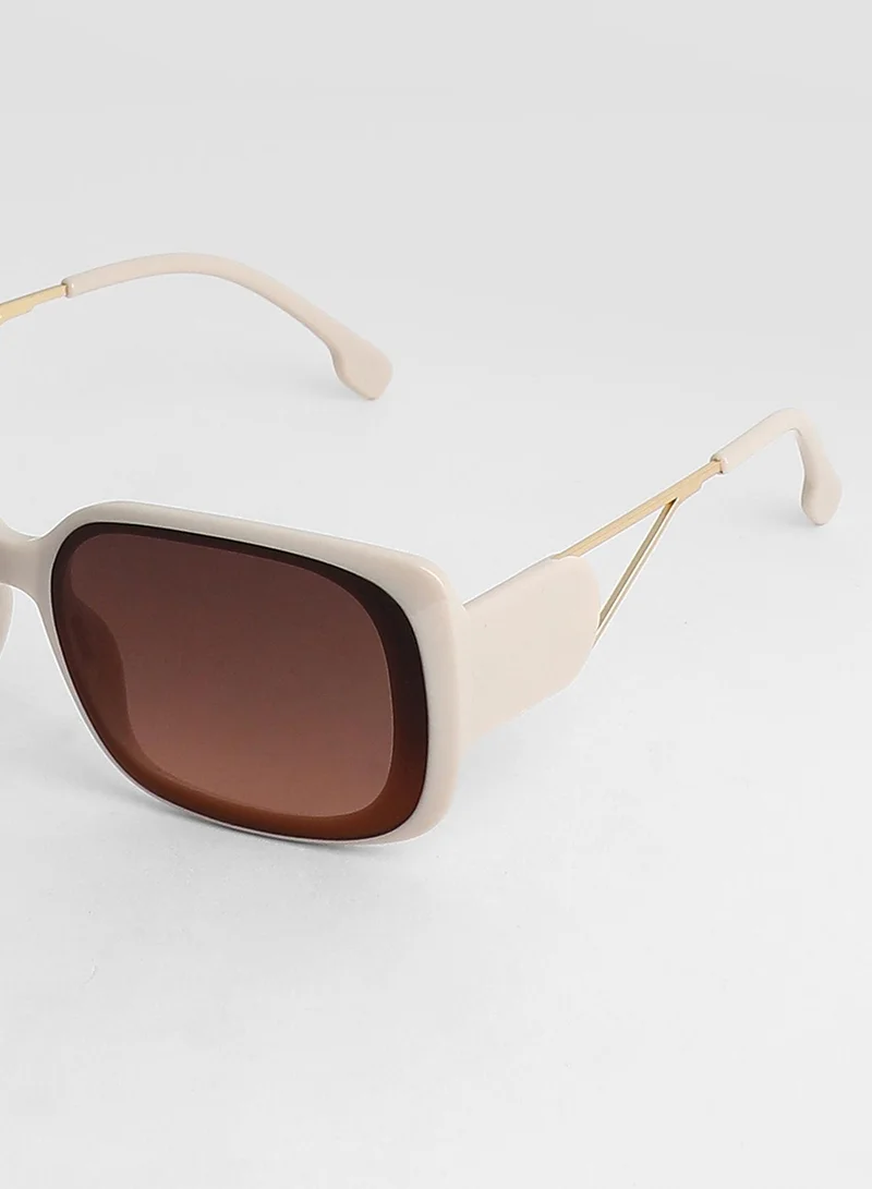 Haute Sauce Chunky Rectangular Sunglasses