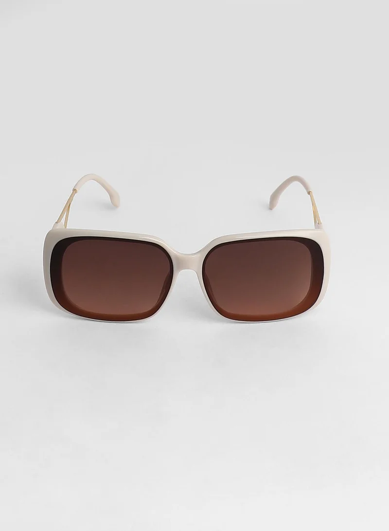 Haute Sauce Chunky Rectangular Sunglasses