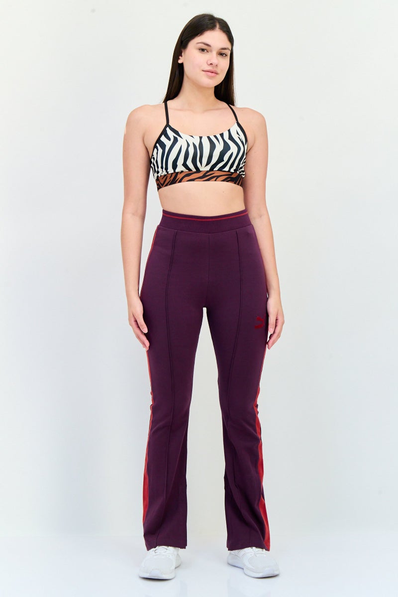 PUMA Women Sportwear Fit Training Flared Leggings, Purple  - Image 4