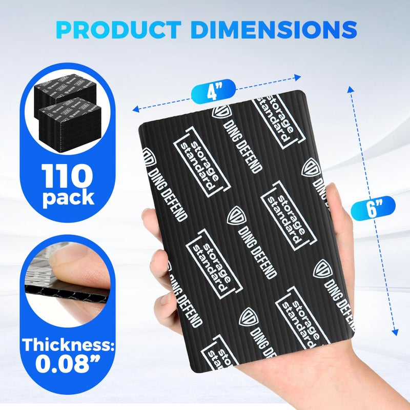 Storage Standard Ding Defend 4x6 Black Trading Card Shipping Protector 110 Pack - Sports Card Protectors Hard Plastic w/Rounded Corners, Hobby Shipping Shield for Graded Cards, Slabs, Top Loaders - Image 5