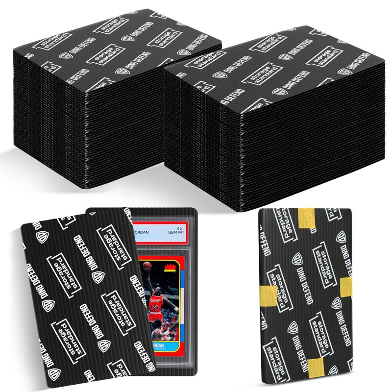 Storage Standard Ding Defend 4x6 Black Trading Card Shipping Protector 110 Pack - Sports Card Protectors Hard Plastic w/Rounded Corners, Hobby Shipping Shield for Graded Cards, Slabs, Top Loaders - Image 1