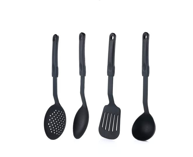 Crystal Classic Series 8-pc Non-Stick Cookware Set, PFOA Free, Tawa, Kadhai with Glass Lid, Fry Pan, 4 Spatulas, Red - Image 5