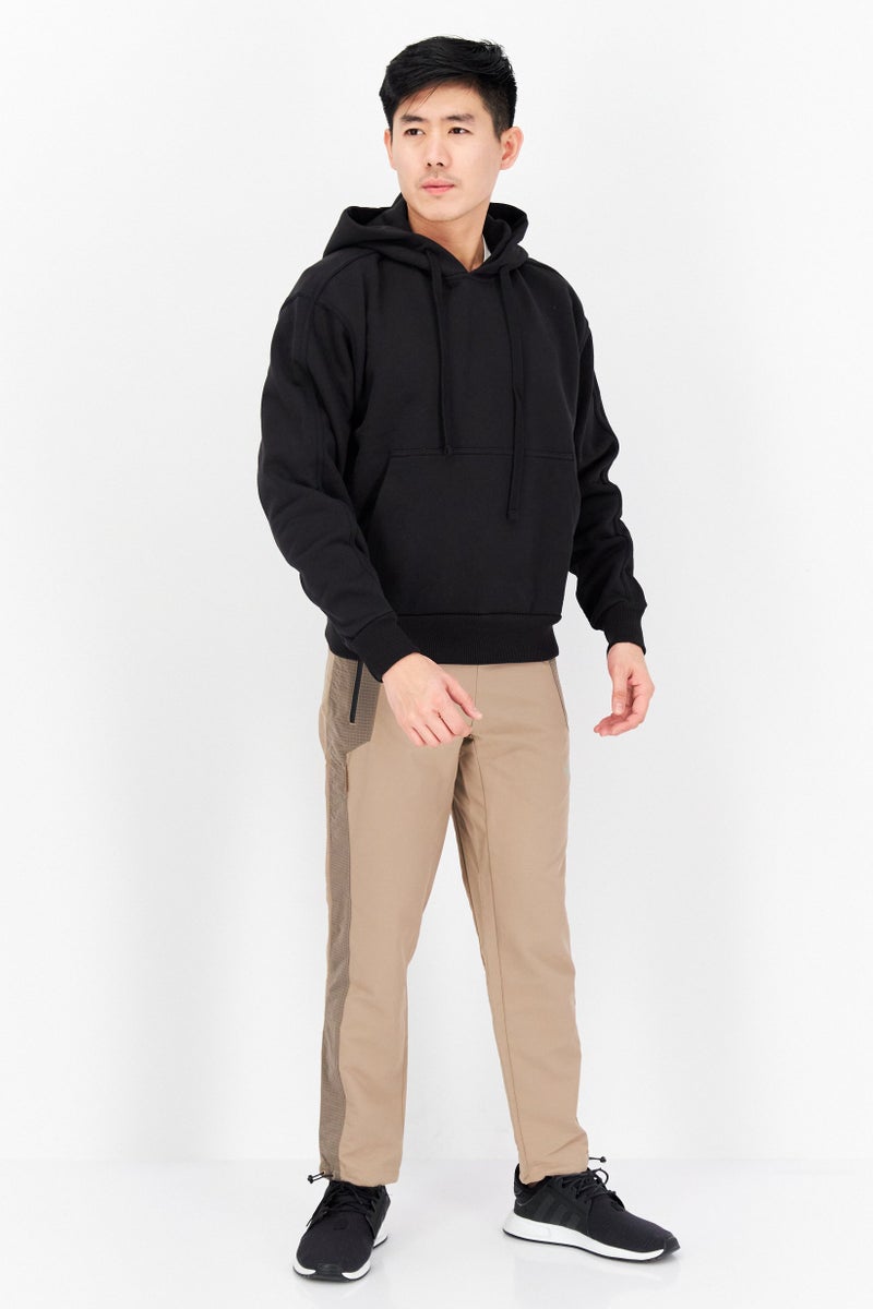 adidas Originals Men Sportswear Fit Long Sleeve Outdoor Hooded Sweatshirt, Black  - Image 4
